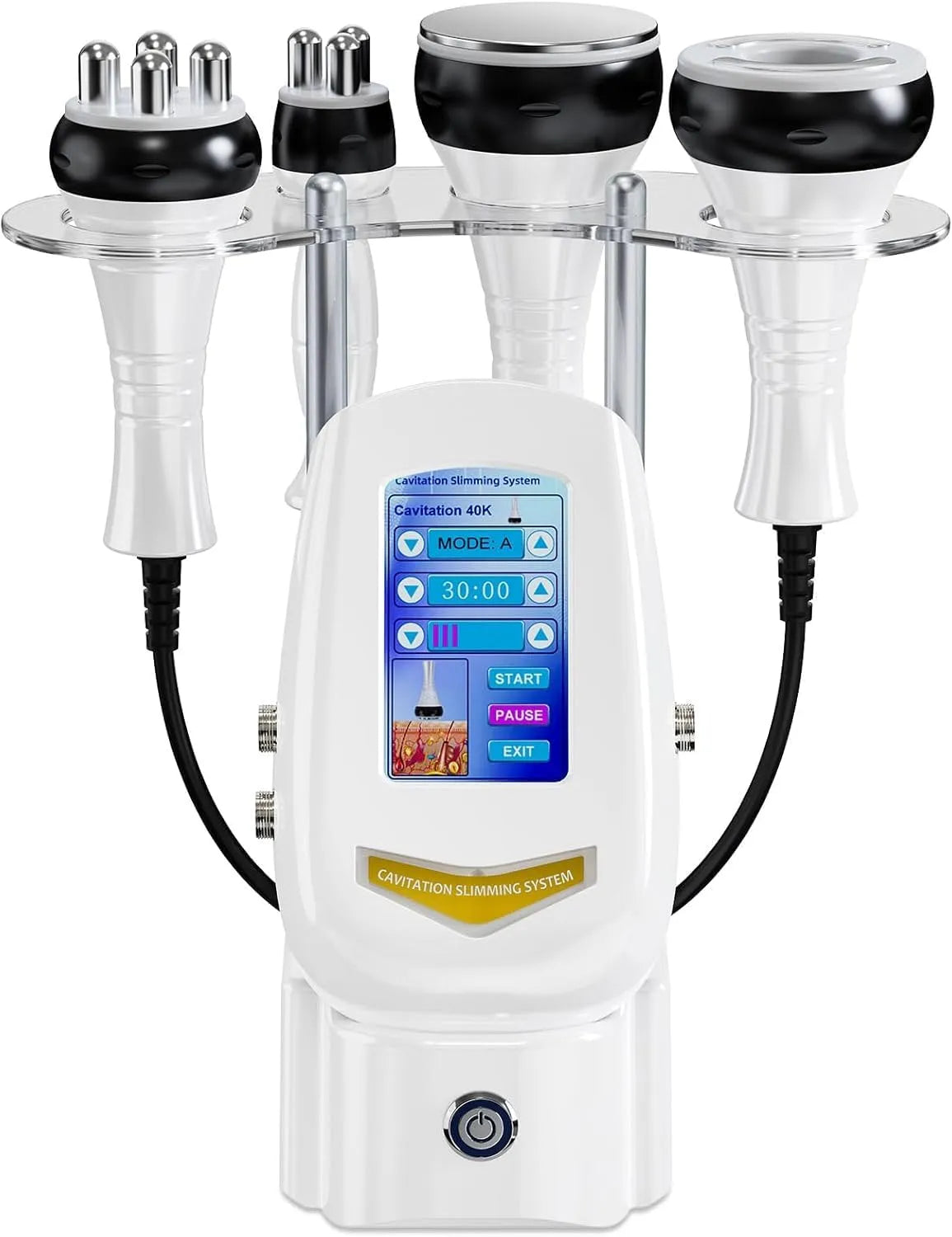 4-in-1 40K Massaggiatore, 4-in-1 Massaggiatore Cavitazione Radiofrequenza Viso Corpo 40K