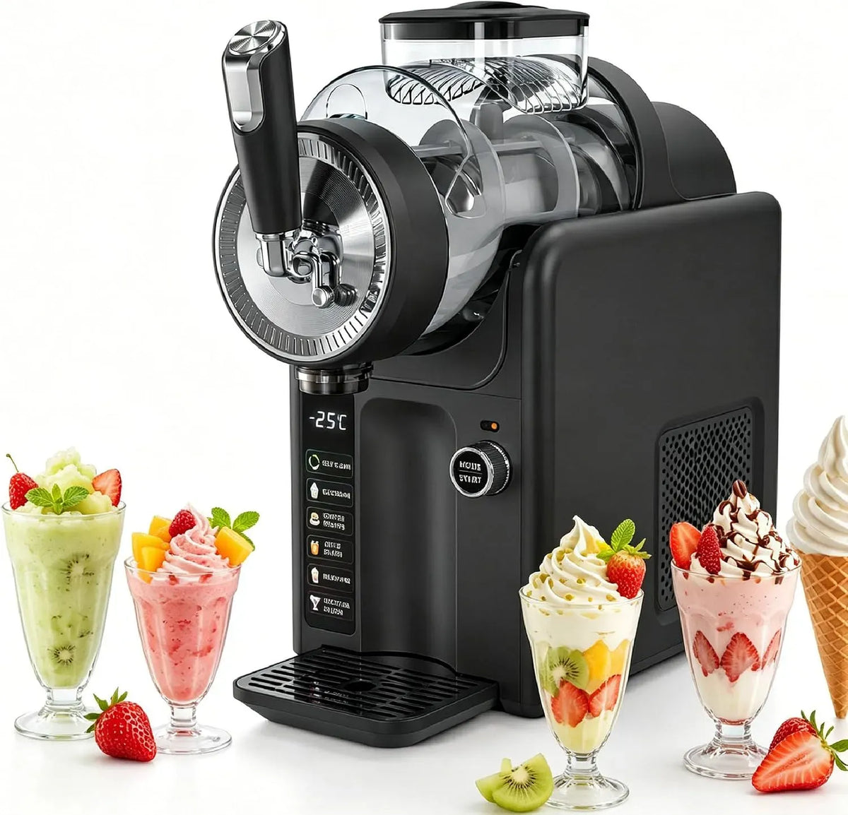 5-in-1 68oz Macchina per Slush, 185 W, professionale, food truck, nero, per Slush Professionale